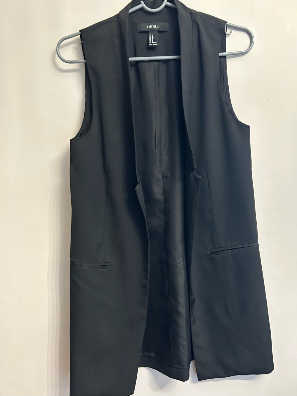 Forever 21 Black long Vest